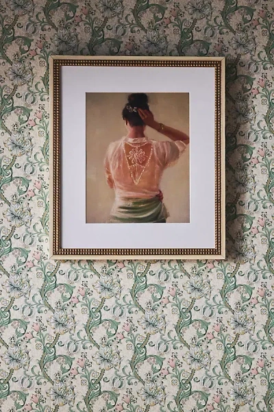 Anthropologie Golden Lily Wallpaper In Green