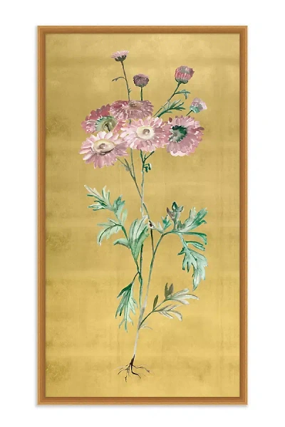 Anthropologie Golden Stem Wall Art In Yellow