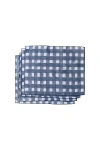 Anthropologie Goldie Home Linen Cross-hatch Placemats, Set Of 4