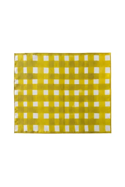 Anthropologie Goldie Home Linen Cross-hatch Placemats, Set Of 4