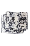 Anthropologie Goldie Home Linen Marble Print Placemats, Set Of 4 In Multi