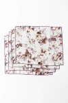Anthropologie Goldie Home Linen Marble Print Placemats, Set Of 4