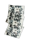 Anthropologie Goldie Home Linen Marble Print Table Runner In Black