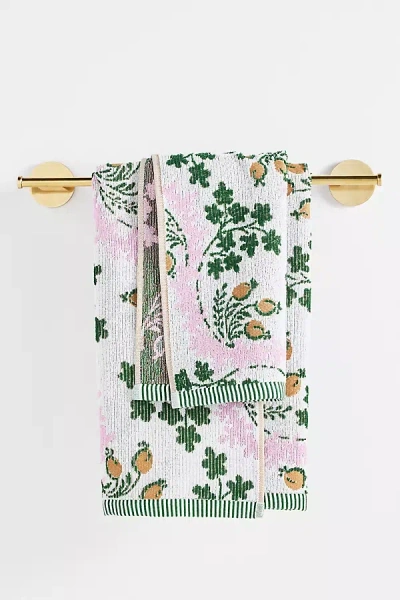 Anthropologie Gooseberry Cotton Woven Floral Towel Collection