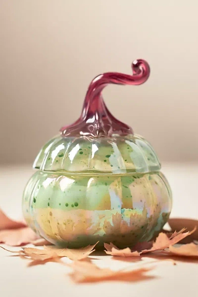 Anthropologie Gourmand Malted Pumpkin & Dark Rum Mini Glass Pumpkin Candle