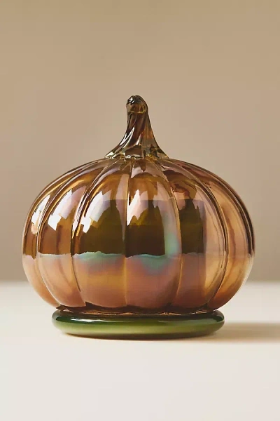 Anthropologie Gourmand Pumpkin Sweet Vanilla Glass Cloche Candle