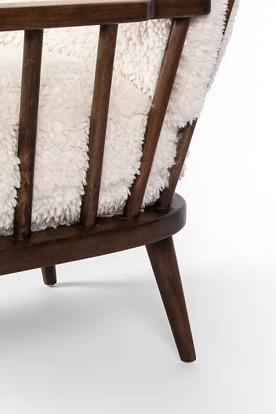 Anthropologie Graham Cushioned Spindle Accent Chair In Brown