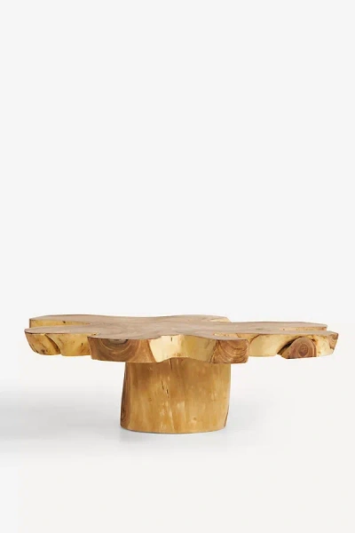 Anthropologie Grand Abstract Live-edge Coffee Table In Brown