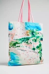 Anthropologie Graphic Canvas Tote In Blue