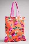 Anthropologie Graphic Canvas Tote In Orange