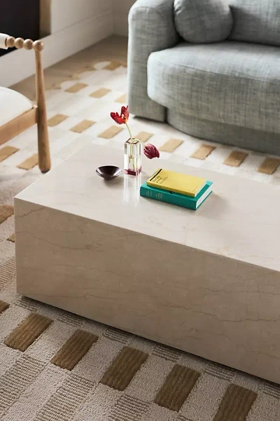 Anthropologie Grayson Marble Coffee Table In Brown