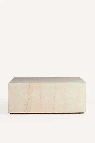 Anthropologie Grayson Rectangular 44" Marble Coffee Table In Neutral