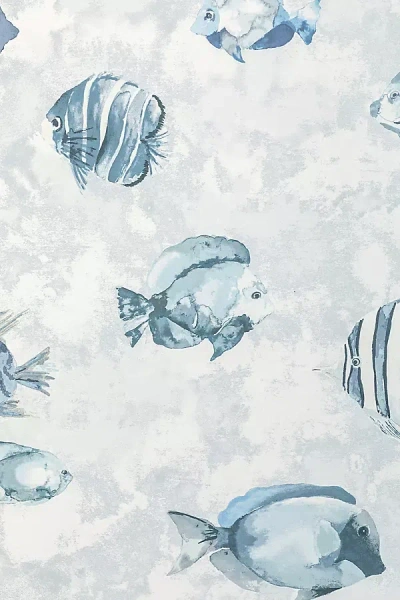 Anthropologie Great Reef Wallpaper In Blue