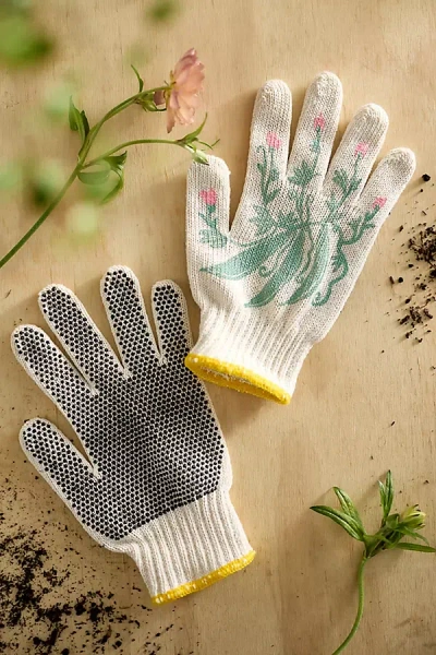 Anthropologie Green Bean Garden Gloves