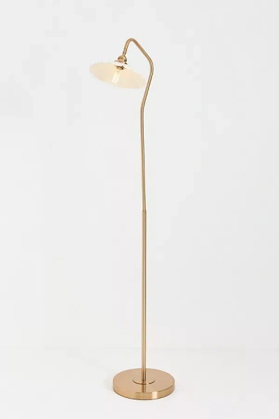 Anthropologie Greta Scalloped Metal Reading Floor Lamp In Multi