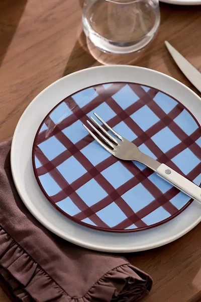 Anthropologie Greta Stoneware Dessert Plate In Black