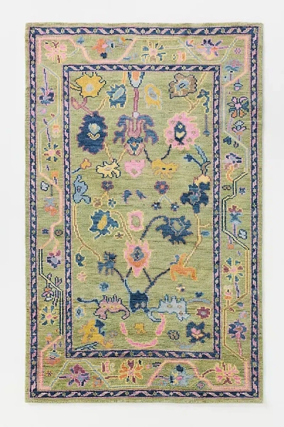 Anthropologie Gwen Hand-knotted Wool Persian-inspired Rug In Multi