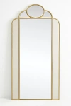 Anthropologie Gwenyth Beveled Fabric Floor Mirror