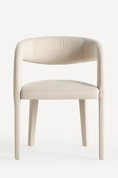 Anthropologie Hagen Performance Linen Dining Chair In Brown
