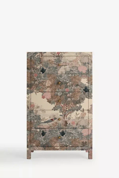 Anthropologie Hale Canvas Five-drawer Dresser In Multi