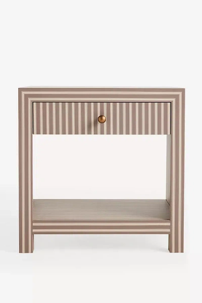 Anthropologie Hale Canvas Side Table In Brown