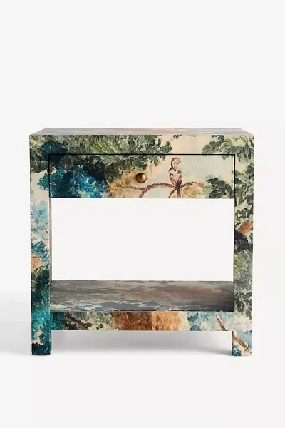 Anthropologie Hale Canvas Side Table In Multi