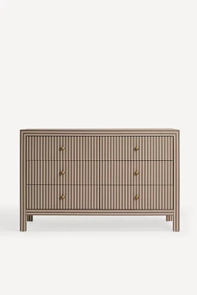 Anthropologie Hale Canvas Six-drawer Dresser