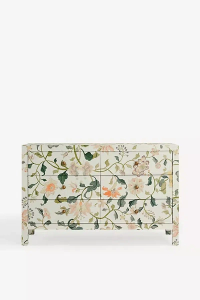 Anthropologie Hale Canvas Six-drawer Dresser In Neutral
