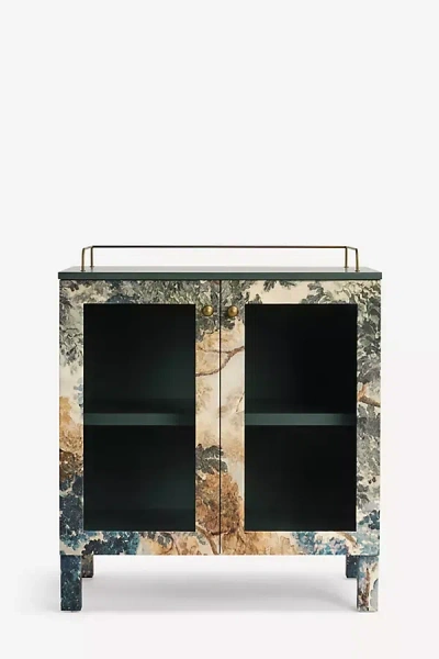 Anthropologie Hale Judarn Printed Bar Cabinet In Green