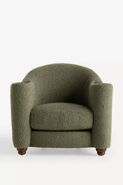 Anthropologie Halligan Bouclé Rounded Club Chair