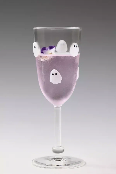 Anthropologie Halloween Icon Flute Glass In Transparent