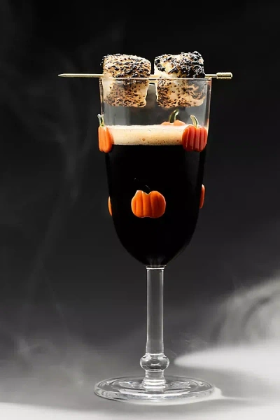 Anthropologie Halloween Icon Flute Glass In Transparent