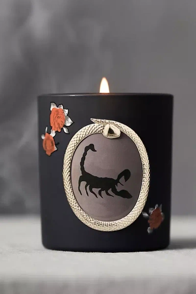 Anthropologie Halloween Scorpion Woody Palo Santo & Saffron Glass Candle In Multi
