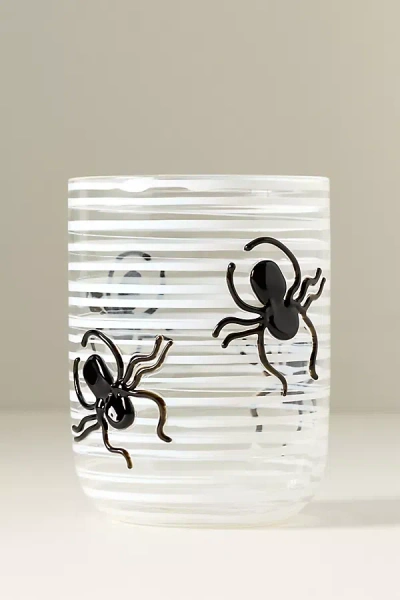 Anthropologie Halloween Swirl Juice Glass In White