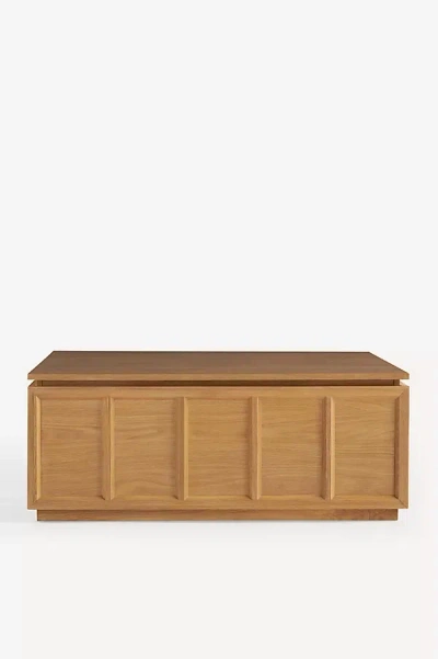 Anthropologie Halstead Oak Storage 43" Coffee Table In Brown