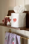 Anthropologie Hand-embroidered Icon Tissue Box Cover In Multi