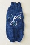 Anthropologie Hand-knit Holiday Phrase Pet Sweater In Blue