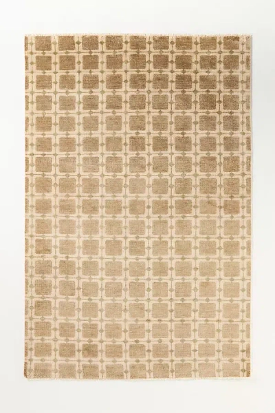 Anthropologie Hand-knotted Cera Geometric Rug In Neutral