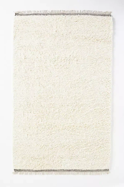 Anthropologie Hand-knotted Wool Shag Neo Rug In Neutral