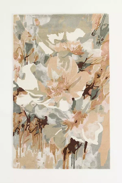 Anthropologie Hand-tufted Dafney Wool Blend Rug In Nude