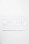 Anthropologie Hand-tufted Leighton Bath Mat In White
