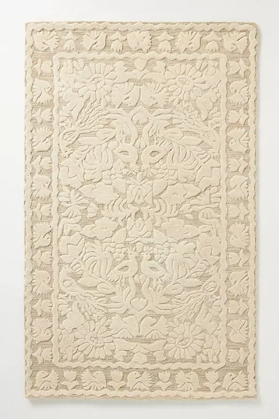 Anthropologie Hand-tufted Paloma Rug In Neutral