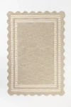Anthropologie Hand-tufted Scalloped Scottie Rug In Brown