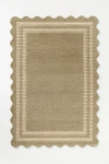 Anthropologie Hand-tufted Scalloped Scottie Rug