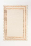 Anthropologie Hand-tufted Scalloped Scottie Rug In Neutral