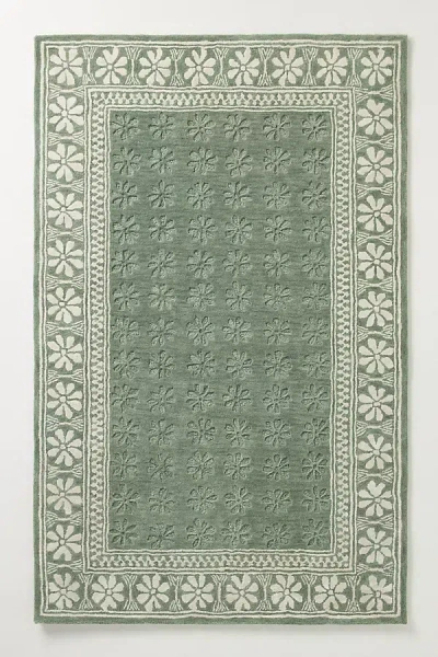 Anthropologie Hand-tufted Wilfred Rug In Green