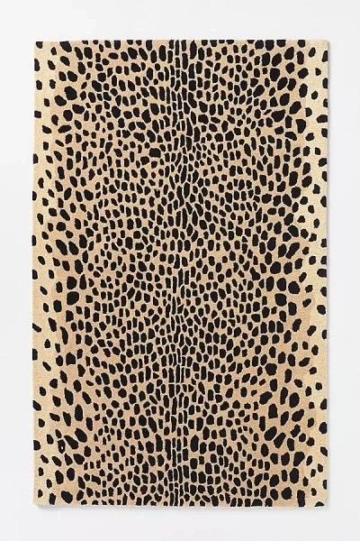 Anthropologie Hand-tufted Woodlands Rug In Black