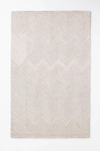 Anthropologie Hand-tufted Wool Geometric Charles Rug In Neutral