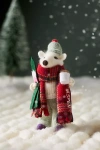 Anthropologie Handmade Felt Travel Fox Ornament In Multi