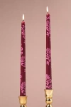 Anthropologie Handpainted Leora Taper Candles, Set Of 2